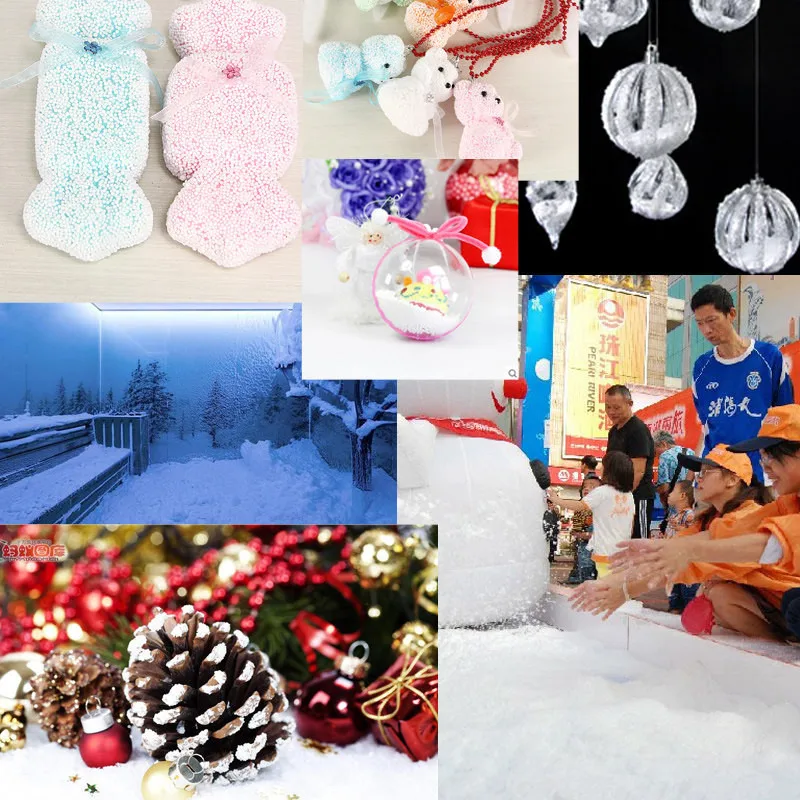 Christmas Ornaments Winter Snow Decoration 20/50g Christmas Decoration Artificial Plastic Dry Snow Powder Xmas Gift Home Party DIY Scene Props