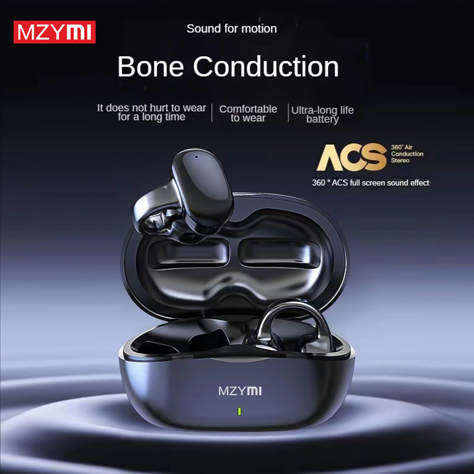 

MZYMI Bone Conduction Bluetooth5.3 Headphones I13 Open Earclip Earphones Wireless Earbuds Built-in Mic Sport Headset For Phone