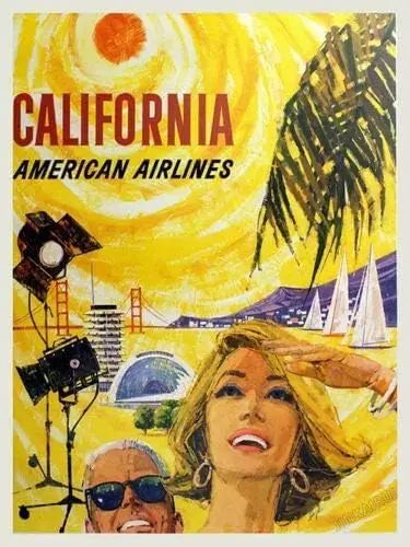 Retro Metal Tin Sign Funny American Airlines California Travel Poster Sign For Home Cave Garage Bar Decorazione Della Parete