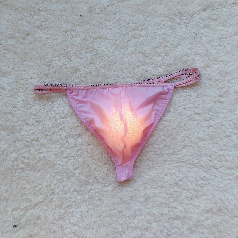 Sexy Ice Silk Men'S Thong Solid Color G-String Panties Breathable Thin Bag Bulge Pouch Male Brief Mens Underwear Large Underpant