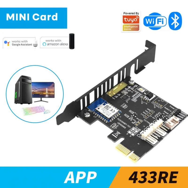 

Переключатель переключения питания для ПК Tuya, Wi-Fi, 1X PCIE карта для удаленного управления через компьютерное приложение, поддержка Alexa Home