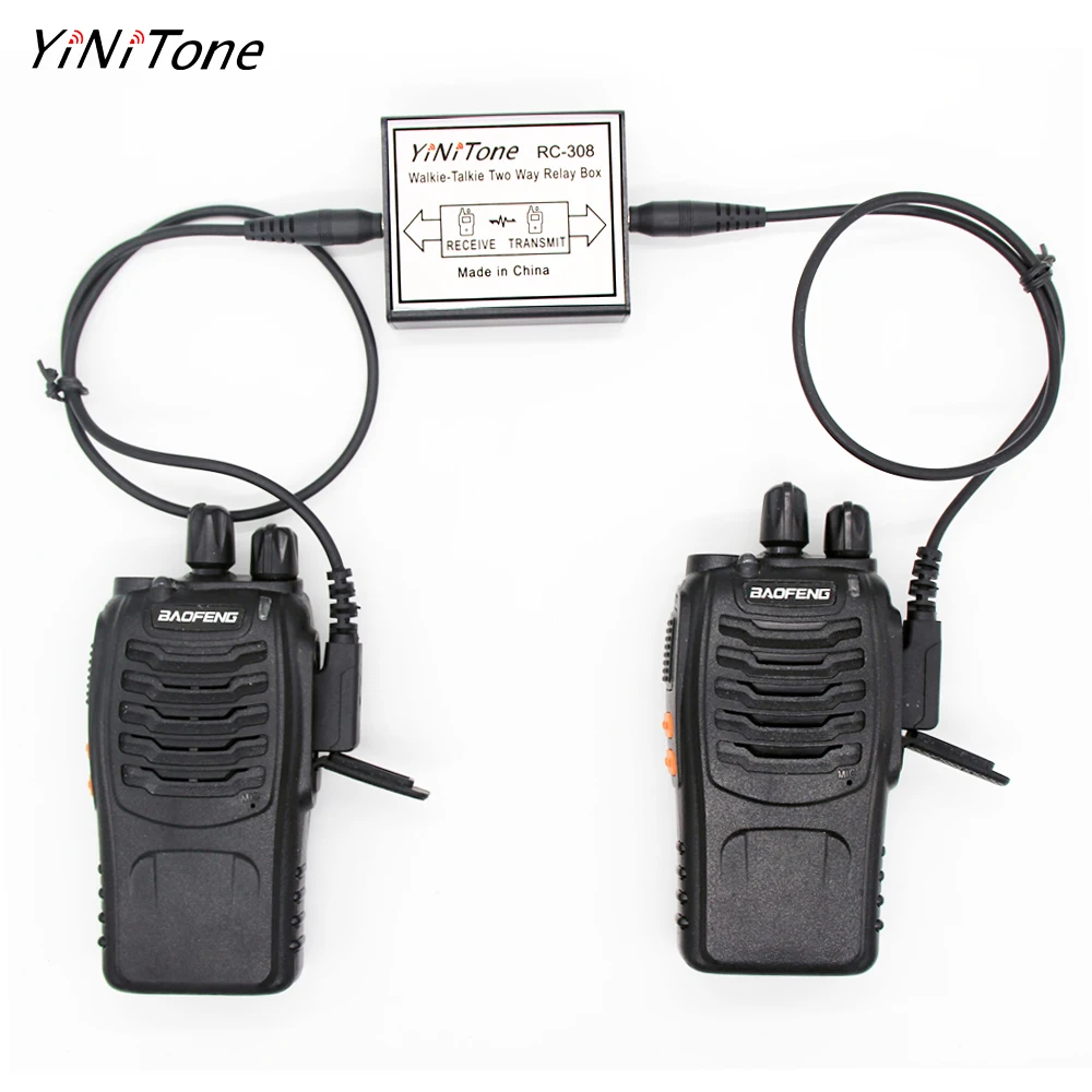 Yinitone RC-308 Repeater Box Two Way Radio Relay Walkie Talkie  K Port For Two Handheld Radio Baofeng UV-5R BF-888S KENWOD TYT rpt 2k two way walkie talkie repeater relay box for uv 5r retevis h777 radio fine workmanship and excellent performance