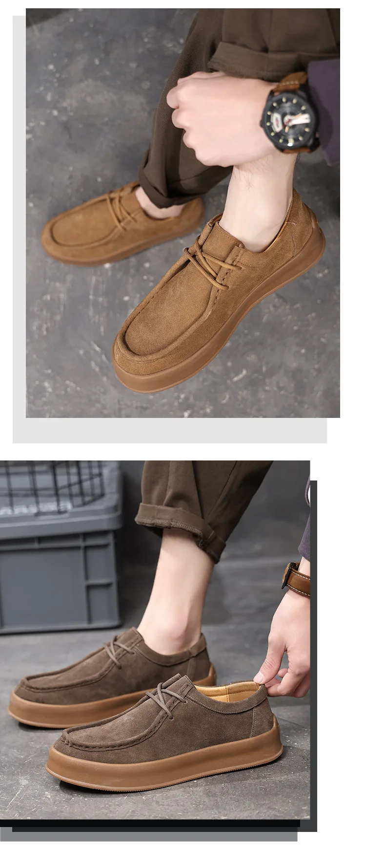 NIKE AIR FORCE 1 22.5cm ジュニアシューズ Men Cow Suede Casual Shoes Lace-up Thick Sole Classic Outdoor