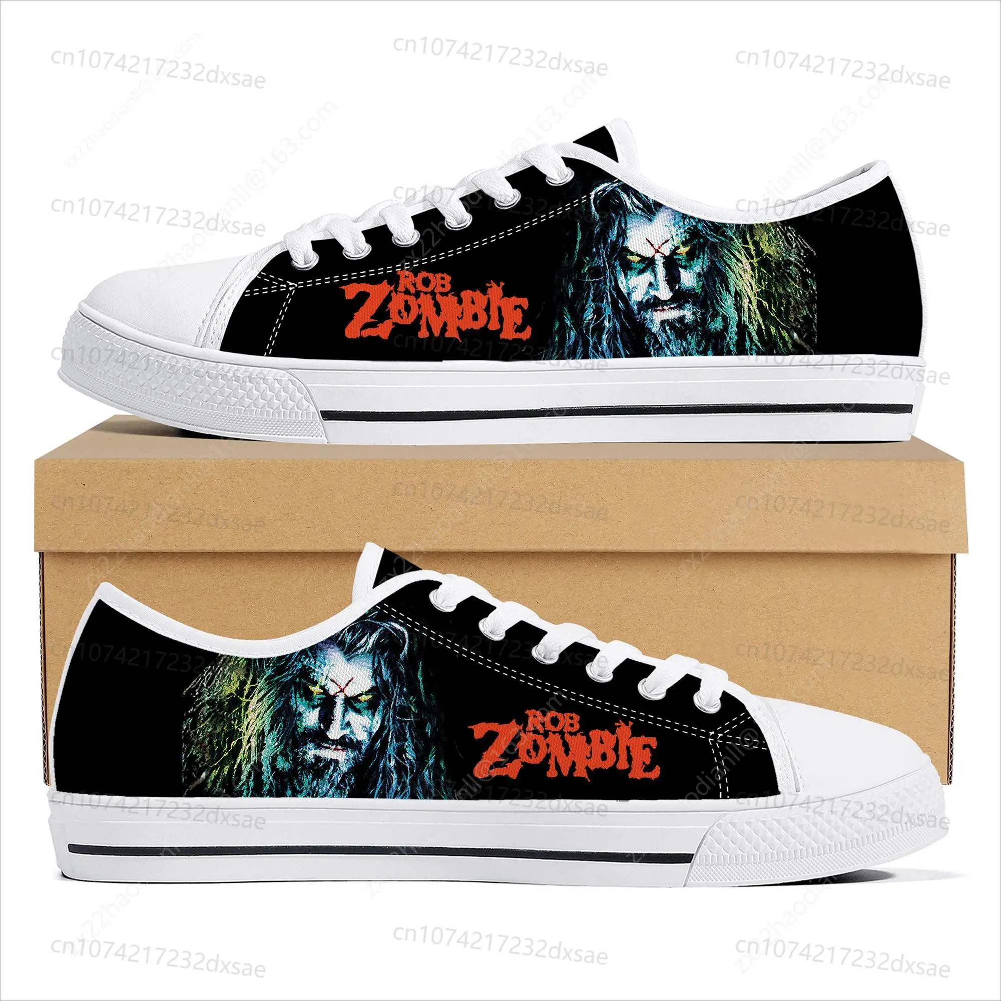 Rob Zombie Rock Singer Low Top High Quality Sneakers Mens Women Teenager Children Canvas Sneaker Casual Couple Shoes Custom Shoe