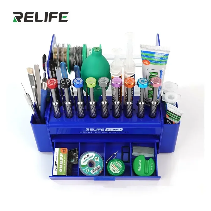 

2023 New RELIFE RL-001G Multifunctional Maintenance Storage Box Large Capacity Neat Convenient Strong Durable Repair Tool