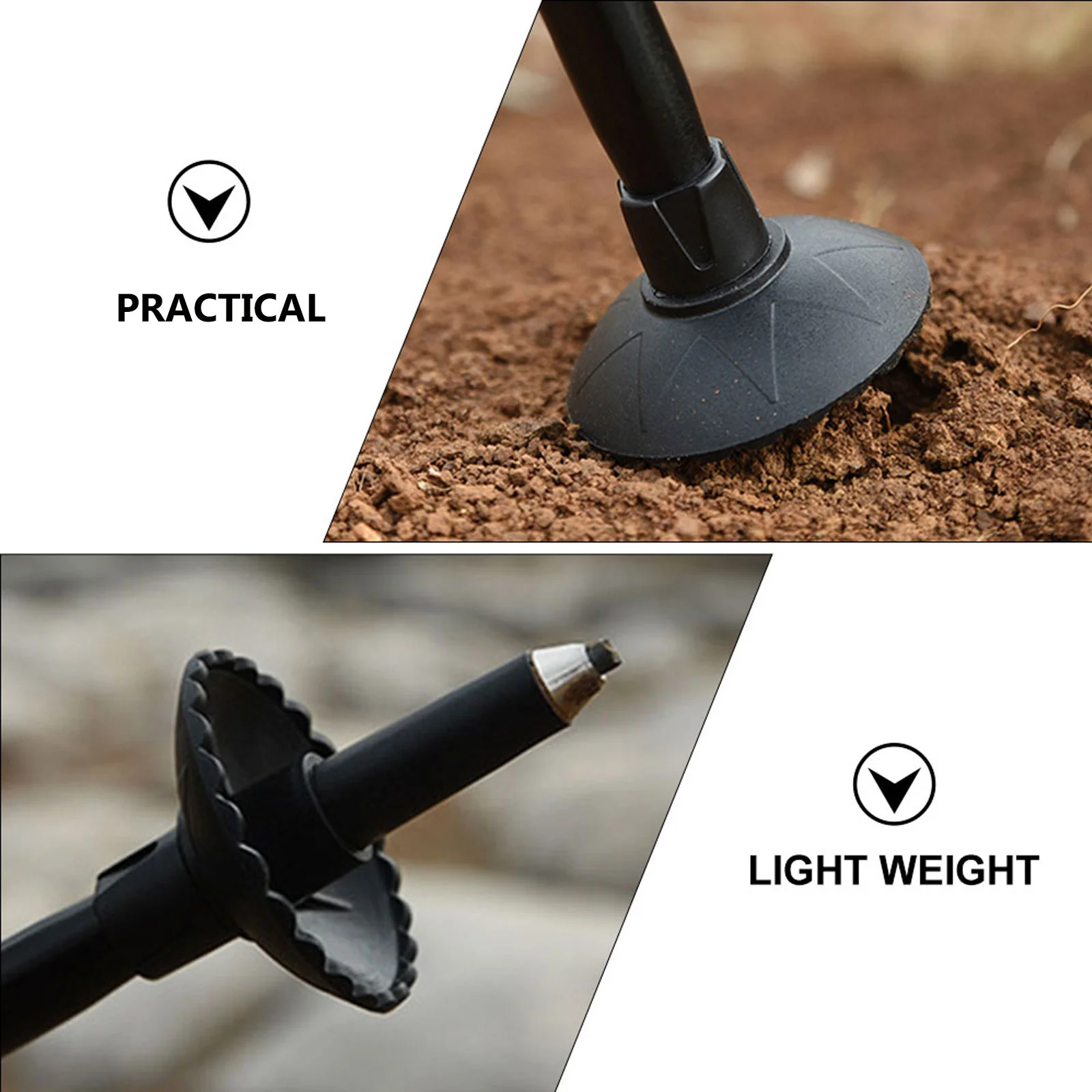 12 Pcs Durable Rubber Mud Tray Trekking Pole Cover Climbing Pole Mud Blocker Walking Stick Pad Hiking Accessories Camping Hiking