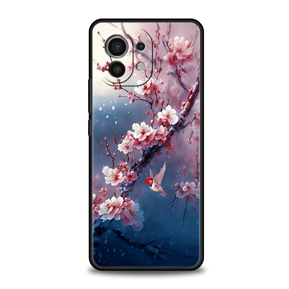 Pflaumen blüte Handy hülle für Xiaomi Mi 14 13 12 11 Ultra 13t 12t Poco C51 F3 F4 F5 X3 X4 NFC M3 Pro Lite 5g Silikon hülle Capas – Detail 7