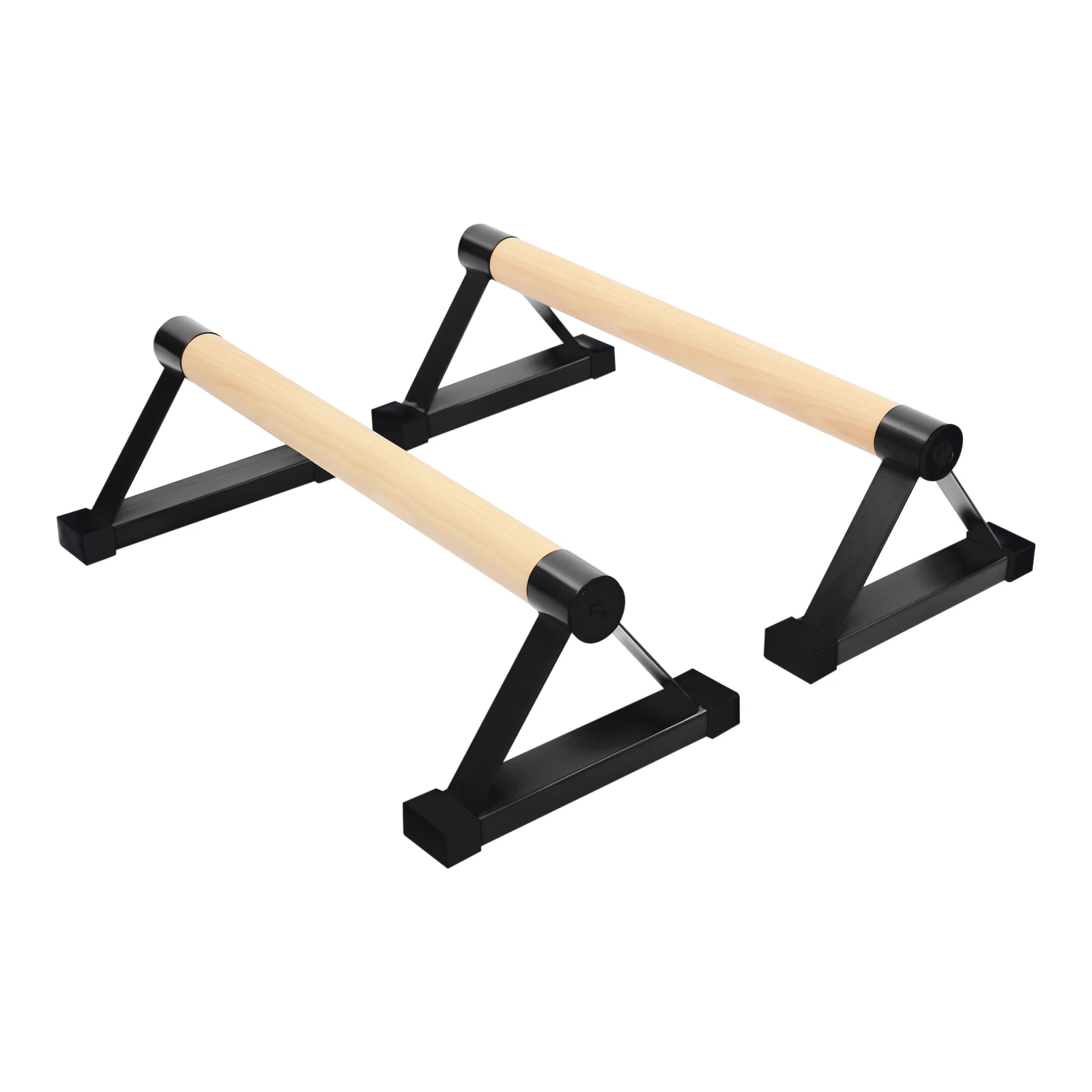 50 cm rote dreieckige Push-Up-Stangen, Handstandstangen aus Buchenholz und Stahl, 400 kg Tragfähigkeit, Calisthenics Push-up-Ständer, freistehend – Detail 12