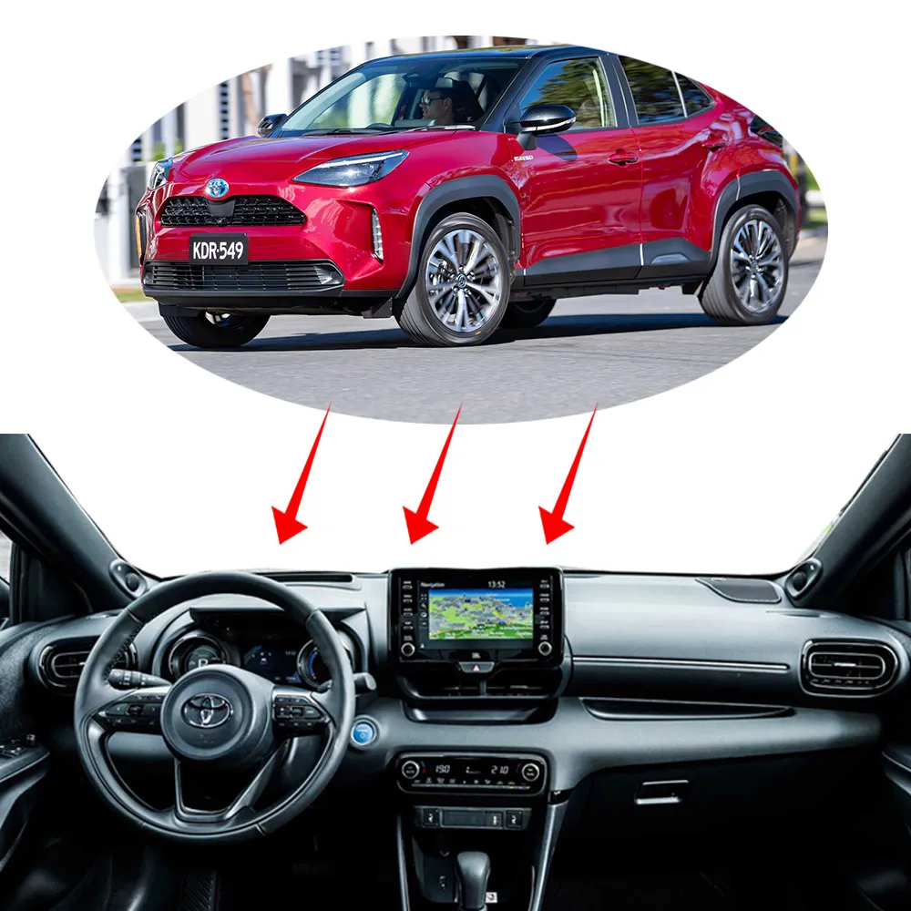 Für Toyota Yaris Kreuz 2021 2022 2023 XP210 Auto Dashboard-Dash Matte  Abdeckung Sonnenschirm Anti-sonne Teppich Pad Auto zubehör Aufkleber