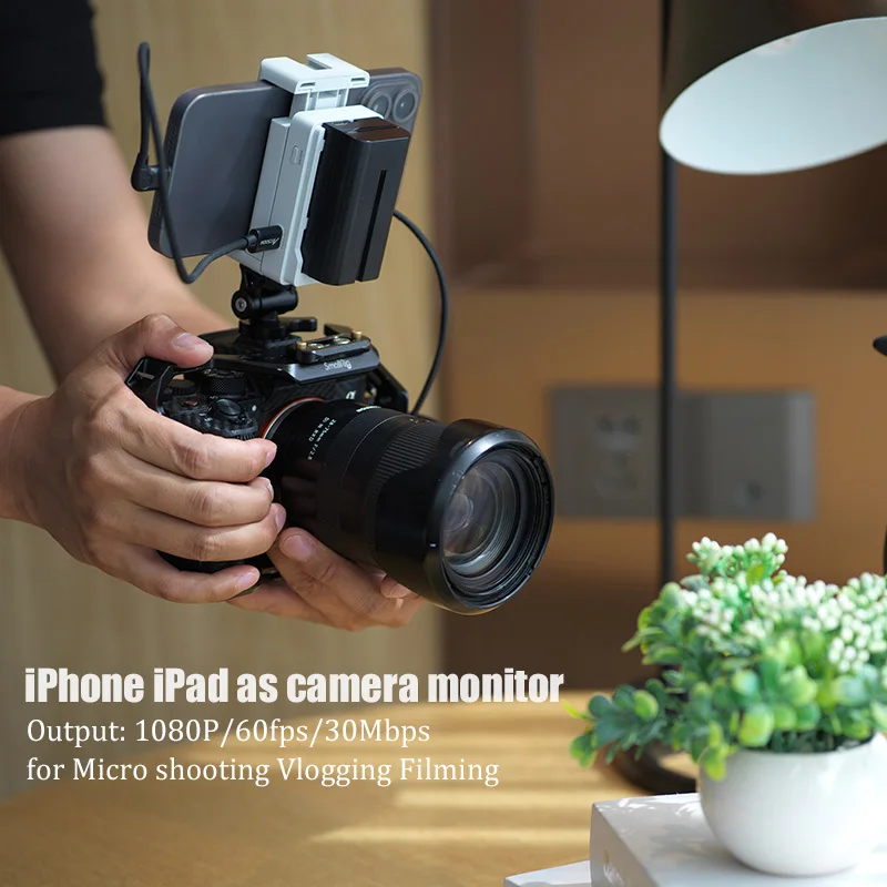 Фото Передатчик Видео Accsoon SeeMo для iPhone и iPad HD для прямой трансляции беспроводной 1080P 60 кадров в секунду монитор в реальном времени записывающее устройство для видеосъемки №2