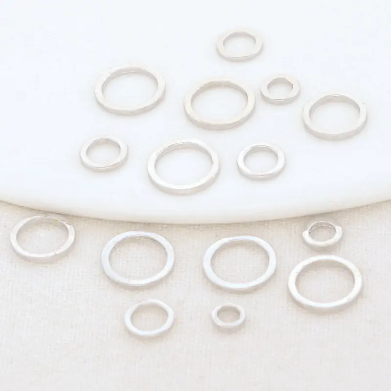 20PCS 14K Gold  Plated Brass Closed Rings 4MM 5MM 6MM Jewelry Accessories Making Supplies - 6