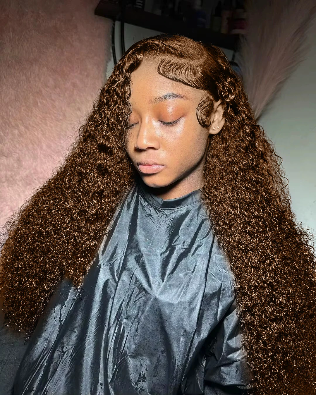 250 % tiefe Welle schokoladenbraune Echthaarperücke 30 36 Zoll transparente Spitze-Frontal-Perücken für Frauen 13x6 Spitze-Front-Wasser-Lockenperücke – Detail 21