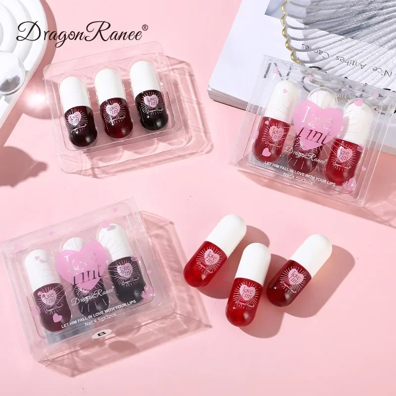 3pcs Mirror Water Lip Gloss Set Waterproof Long Lasting Moisturizing Lip Tint Non-Stick Cup Mini Capsule Liquid Lipstick Makeup lip gloss lip makeup lip tint