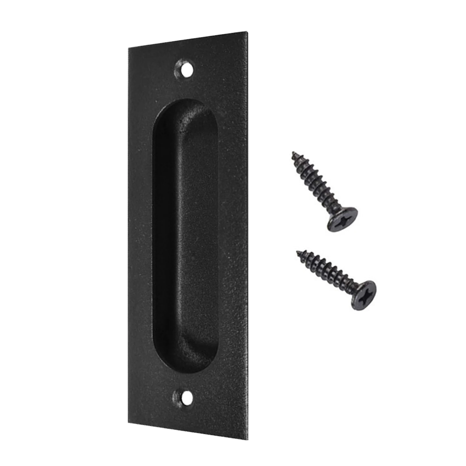 Home Finger Sliding Barn Hardware Flush Pull Embedded Square Gate Closet Matte Frosted Door Handle Easy Install Accessories