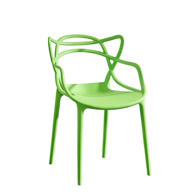 Hot selling Nordic casual dining chair modern simple plastic chair coffee stacking chair