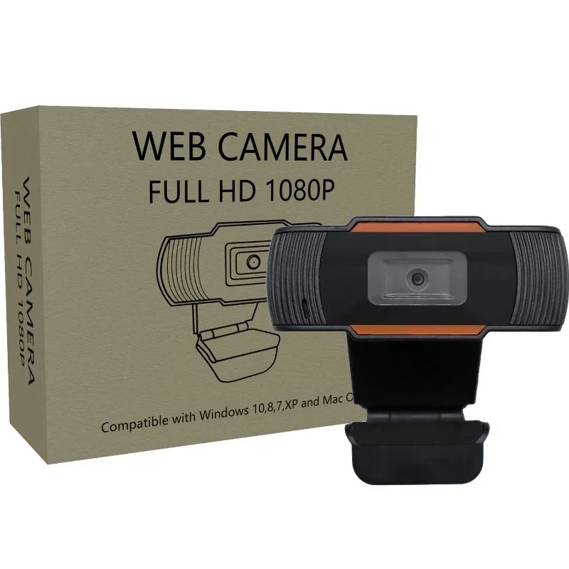 USB Drive-Free Computer Webcam 1080P Webcasting HD Video Conferencing E-learning Strong Compatibility Meet Most Systems