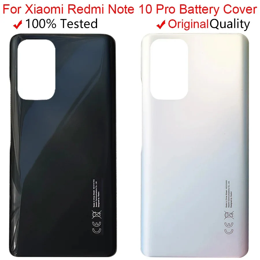 

For Redmi Note 10 Pro Back Battery Cover Glass Rear Door Housing Replacement for Redmi note 10 pro Max back cover Middle Frame