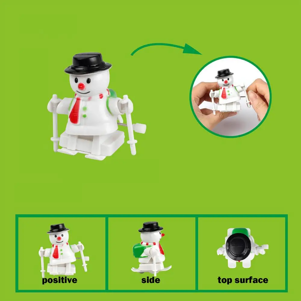 Wind Up Toys 8X Wind Up Christmas Jumping Toy Christmas Small Toys Party Favors Assorted Hand Clockwork Toy For Classes Kids