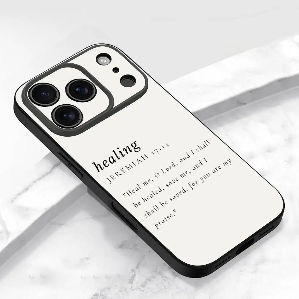 Inspirational God Jesus Bible Verse Phone Case - Protective Black Cover