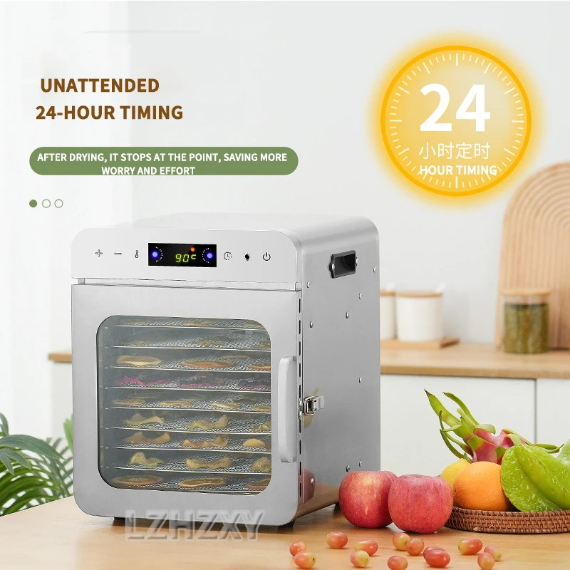 10 Trays Food Dehydrator Stainless Steel Machine 400W/220V Household Vegetables Fruit Dryer With Digital Timer for Home 2
