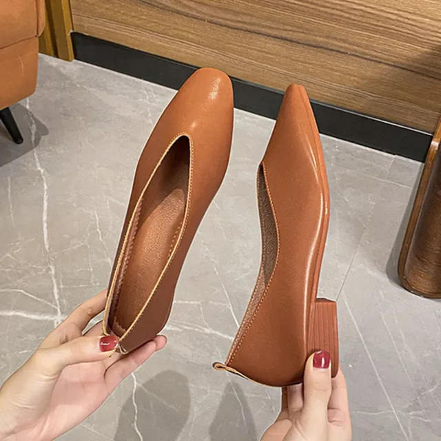 Woman Elegant Summer French Square Toe Green Mary Janes Cute Casual Flats Female Retro Shoes Low Heeled Soft Soled Flat Shoes - Image 4