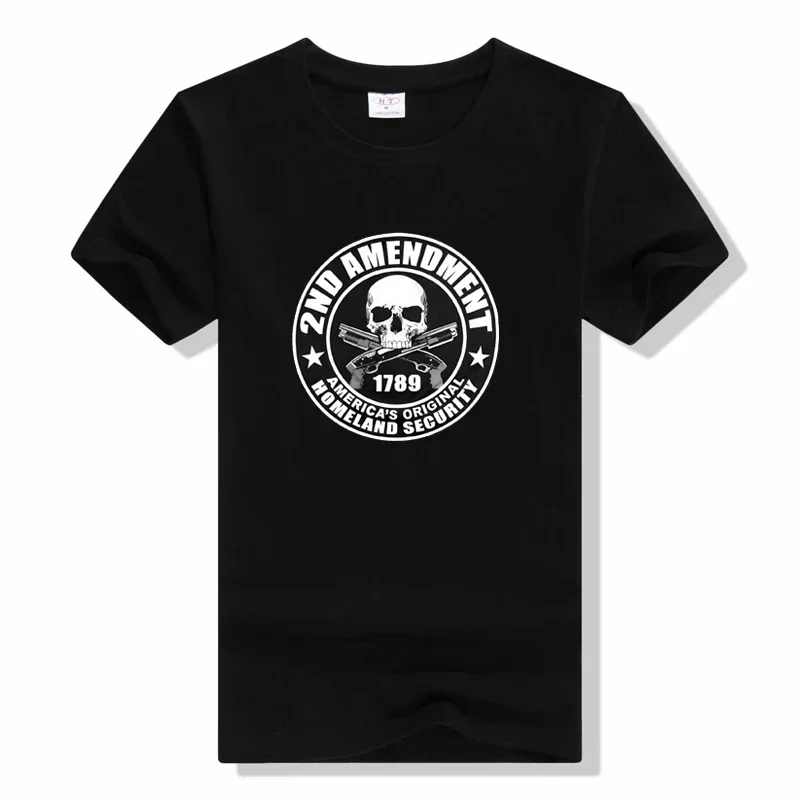 Новинка, Мужская футболка, горячая Распродажа, одежда, фирменная печать второго бренда 1791 года, винтег с американским флагом, 2А, изготовленная из США футболка