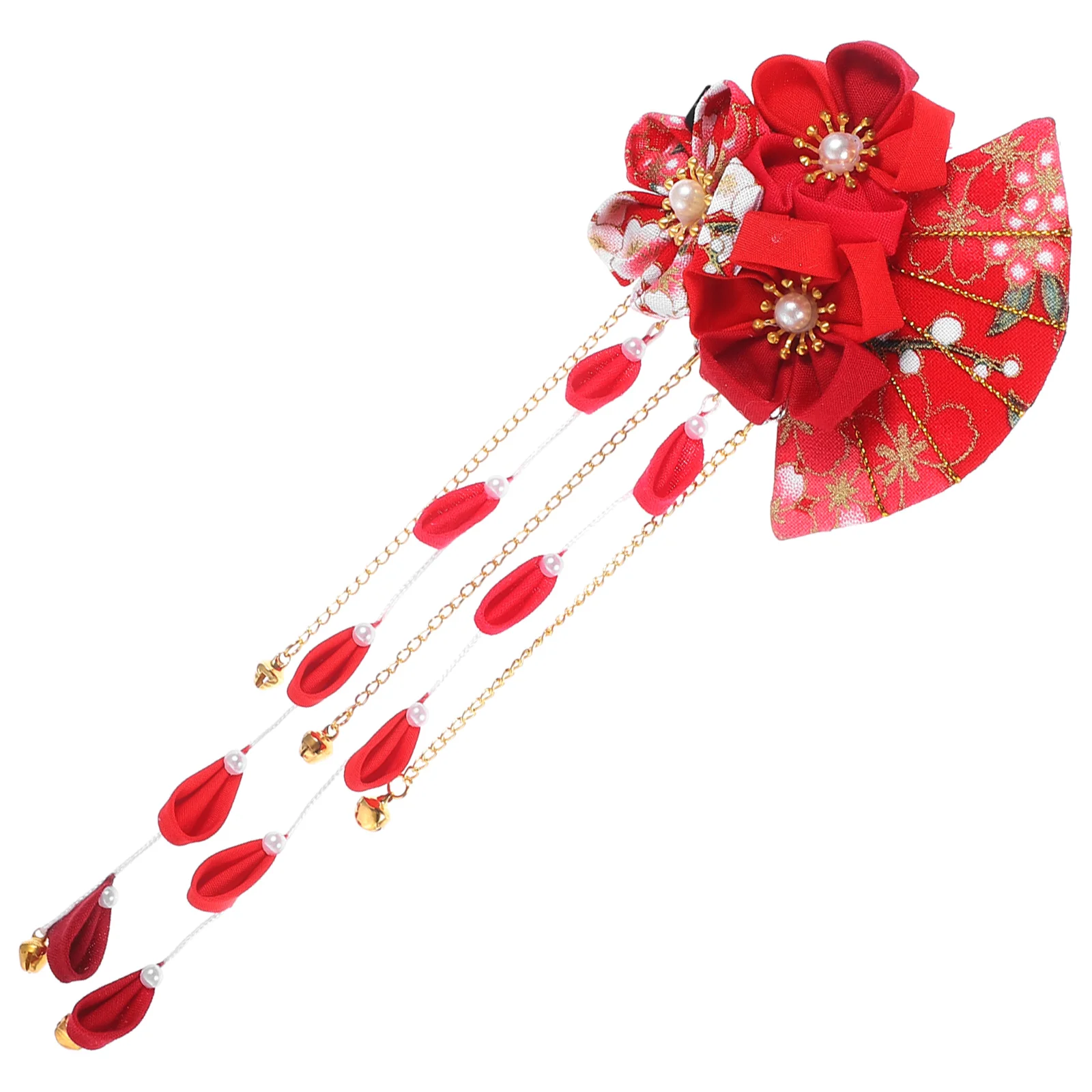 

Vintage Kimonos Lolita Hairpins Tassel Baby Clips Pearl Accessories Flower Women Bride Woman