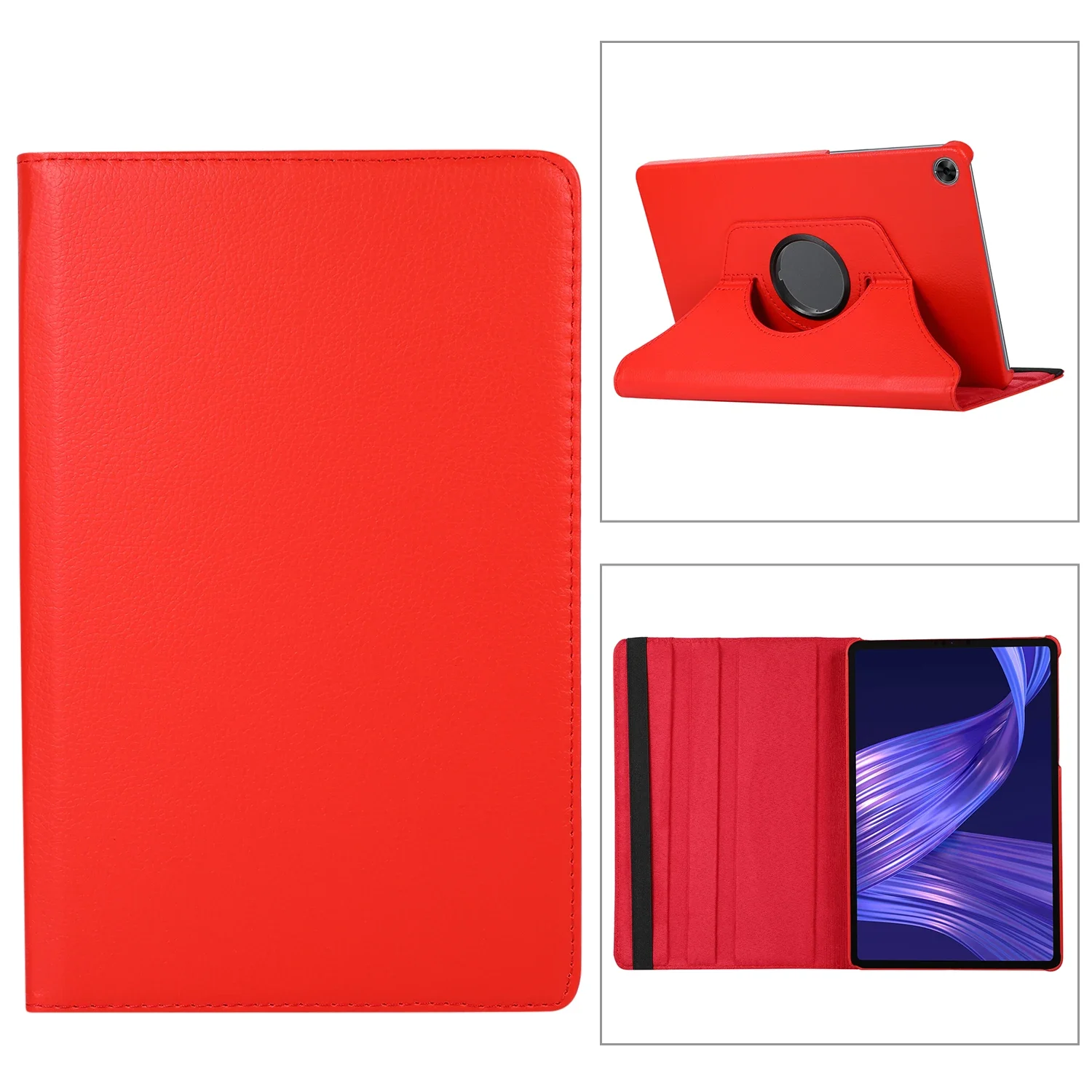 Premium PU Leather Rotating Stand Case with Auto Sleep/Wake and Pen Holder