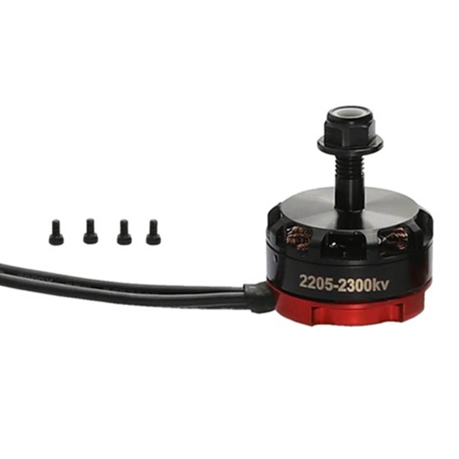 Gros plan sur le moteur sans balais RS2205 2300KV CW/CCW, mettant en avant les détails du bobinage