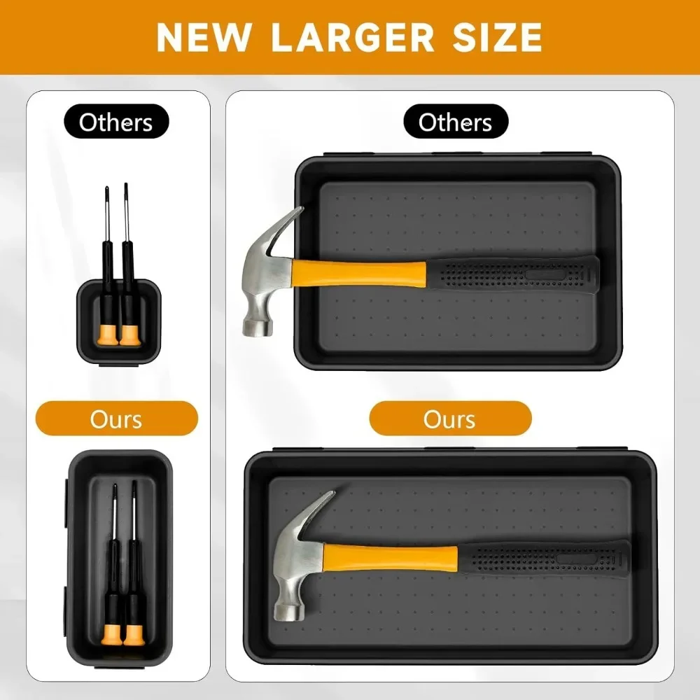 Versatile Desk Drawer Organizer Set - Interlocking Shallow Storage Bins and Tray Dividers (5 Sizes, Multiple Pieces)
