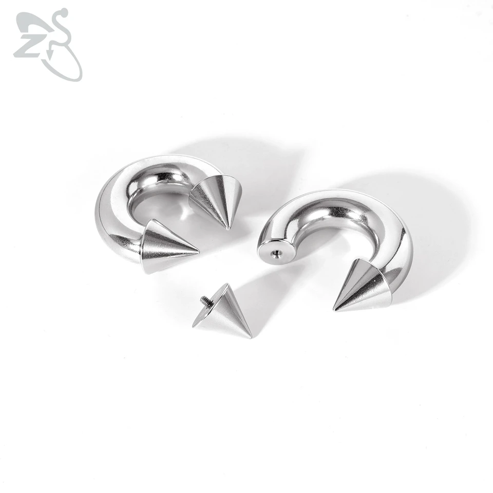 5Pcs / Pack 14G Tabique De Herradura Anillo De Nariz Acero Quirúrgico Pezón Hoops Nariz Tabique Ceja Oreja Cartílago Labio Piercing Joyería Corporal | ES