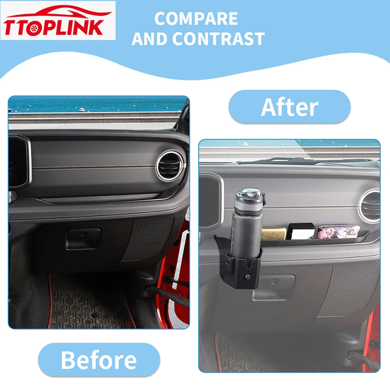 ABS Interior Multi Functional Copilot Armrest Mobile Phone Holder Base for Jeep Wrangler JL/JK Car Accessories