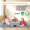 Kids Couch Sofa 10PCS, Premium Toddler Couch Fort for Child Teens, Modular Kids Couch Furniture, Grey 6