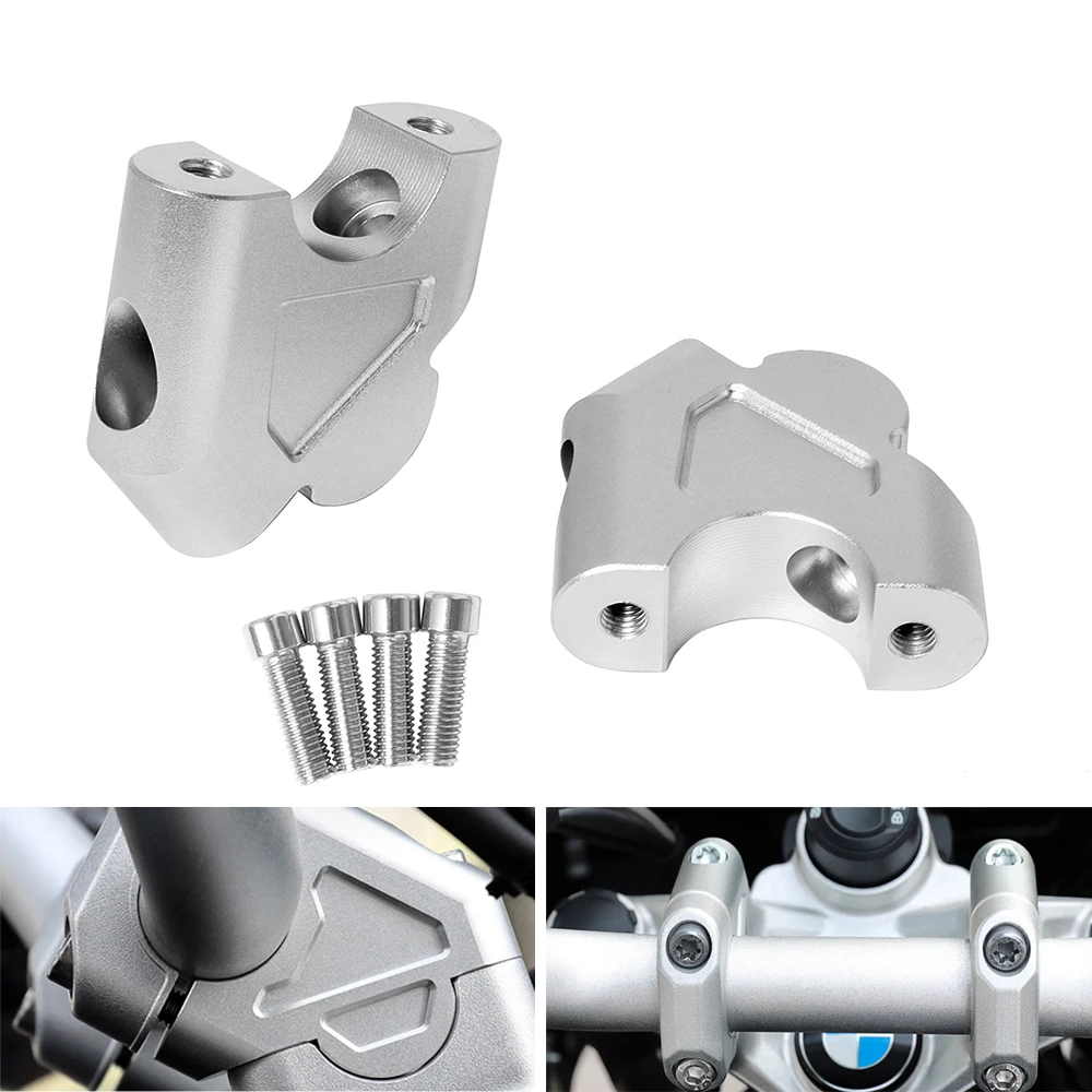 

For BMW R1200GS LC 1200ADV Handle Bar Riser Clamp Extend Handlebar Adapter Mount