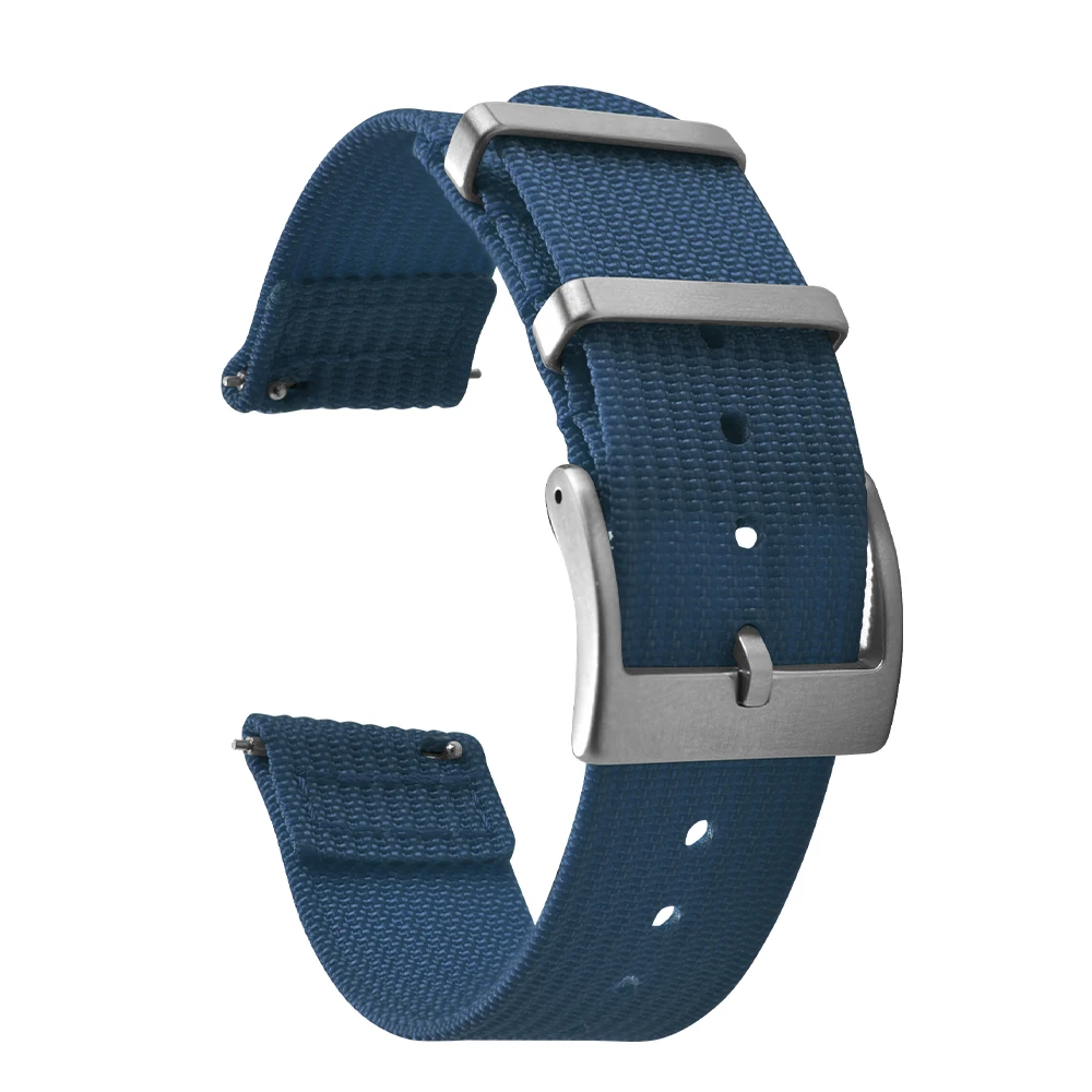 Two-Piece Ribbed Nylon Quick Release Watch Strap - Versatile Wristband Accessory