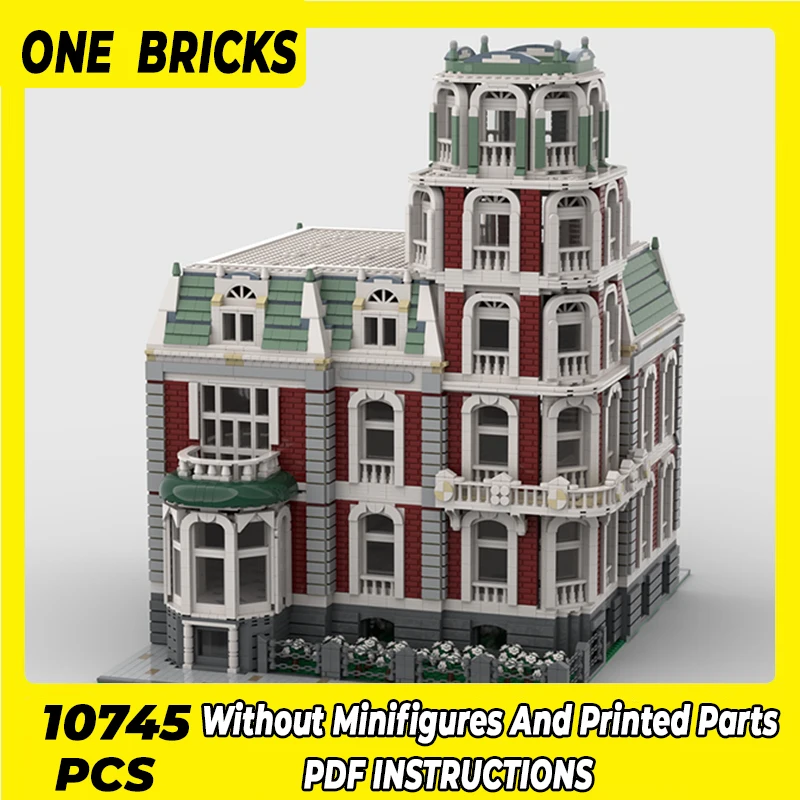 

Moc Building Blocks Modular Street View City Mansion Technical Bricks DIY Assembly Construction Toys For Childr Holiday Gifts