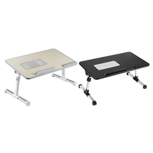 

Foldable Laptop Desk Multi-Angle Adjustment Liftable Portable Bed Desk Laptop Study Desk With USB Cooling Fan