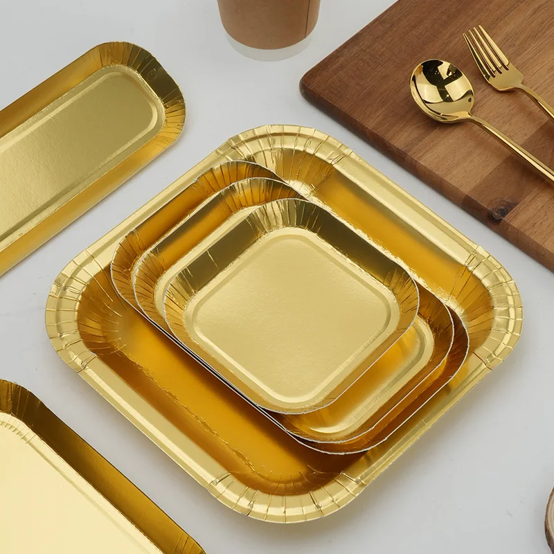 10pcs Disposable Gold-coloured Matt Finish Food Trays Oil-Resistant Waterproof Heavy Duty Party Barbecues Banquet Catering Tray 10pcs Disposable Gold-coloured Matt Finish Food Trays Oil-Resistant Waterproof Heavy Duty Party Barbecues Banquet Catering Tray