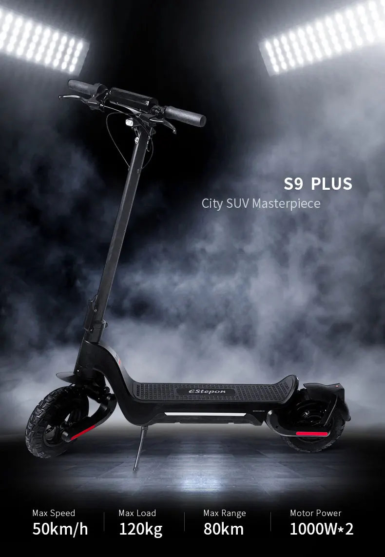 Electric Scooter S9Pro Plus 1400W Motor 48V 15AH 45KM/H Aluminum