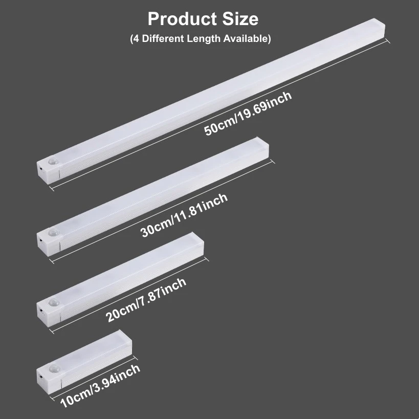 Wireless USB Type C Rechargeable Motion Sensor LED Light Induction Night Light Entrance Light Aisle Light Lanscape Light 2