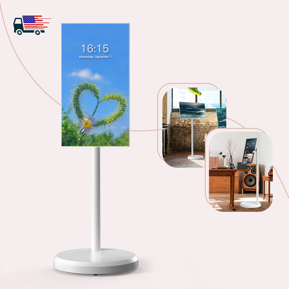 21.5" StandbyMe Portable Monitor Smart TV with Incell Touch Screen 1080P Rotation Monitor Android 12.0,Built-in Battery