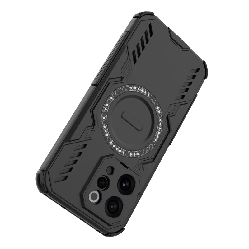 ELVEV Magnetic Wing Shielo Case - Hard PC + Soft TPU Wireless Charging Cover