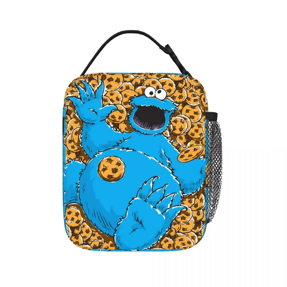 

Cookie Monster Insulated Lunch Bags Waterproof Picnic Bags Thermal Cooler Lunch Box Lunch Tote for Woman Work Kids School