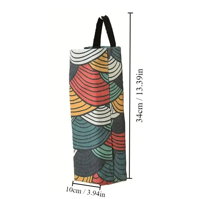1pc Plastic Bag Holder Garbage Bag Storage Hanging Bag Wall-mounted Splicing Color Pull-out Sorting Debris Storage Bag
