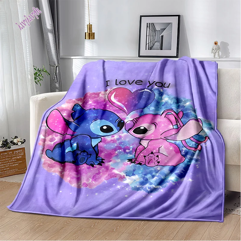CartoonStitchBlanketFashionCartoonmonsterFlannelFluffyFleece