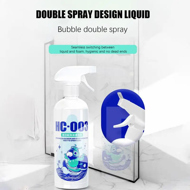 Stubborn Stains Cleaner 500ml Bathroom Limescale Remover Shower Cleaner Limescale Descaling Cleaning Agent For Bath