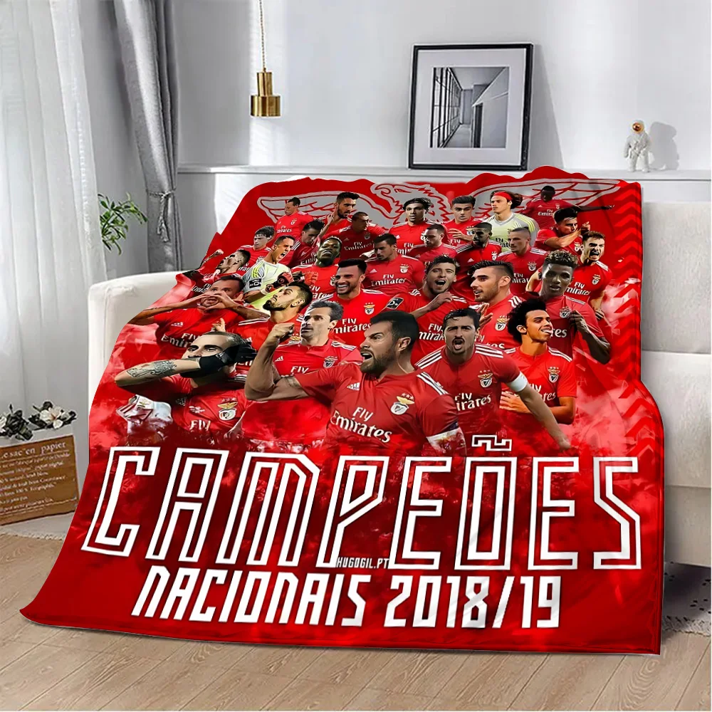 Printed Blanket Football Club B-Benficas Picnic Blankets Warm Blanket Soft and Comfortable Blanket Home Travel Birthday Gift 4