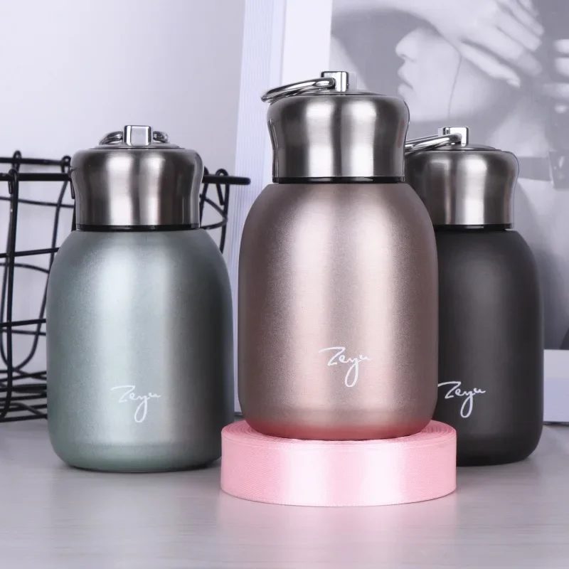300ML Mini Coffee Vacuum Flasks Lovely Stainless Steel Thermos Portable Travel Water Bottle With Lid Cups sublimation tumbler 1