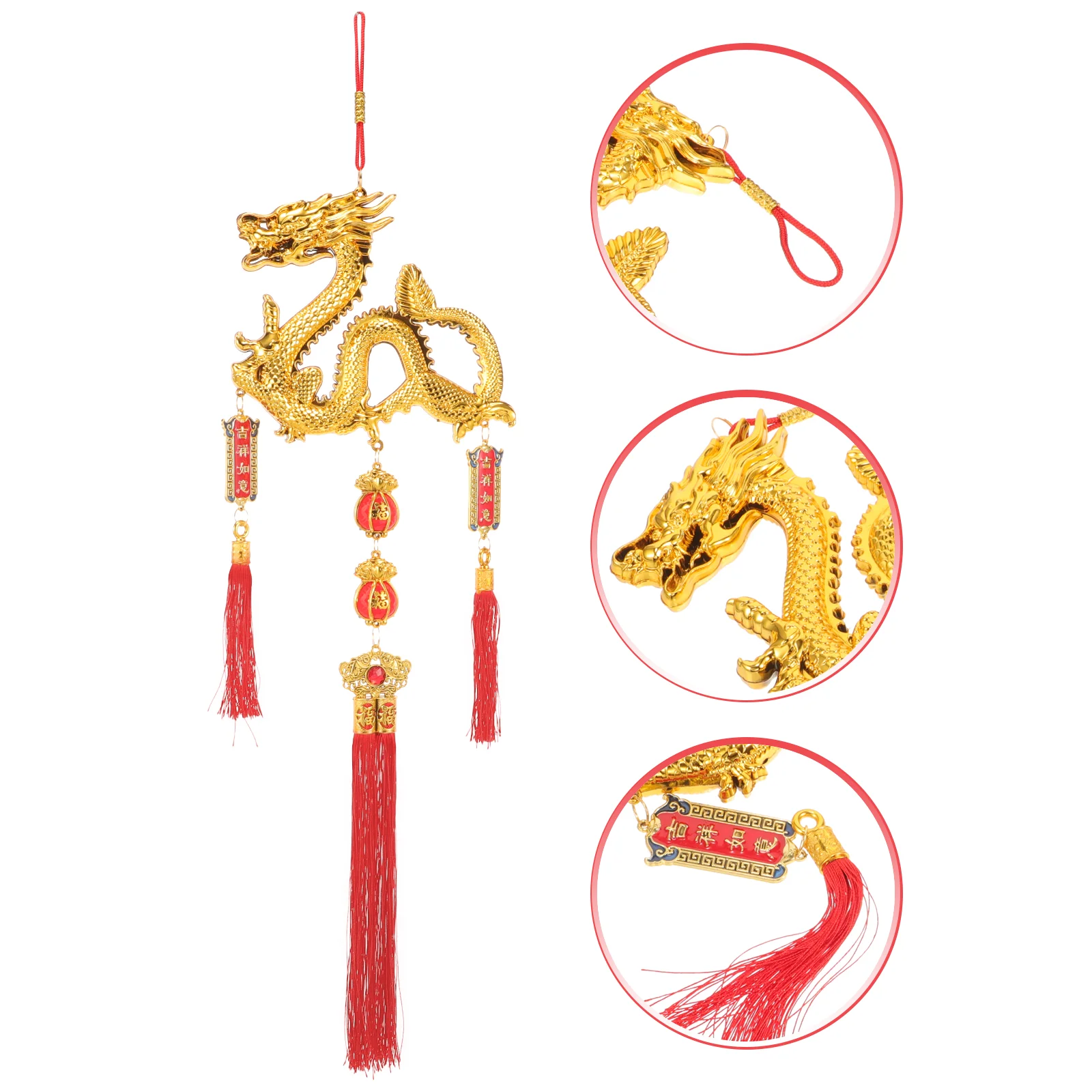 

Pendant of The Lid Gold Feng Shui Hanging Pendants Plastic Chinese New Year Dragon