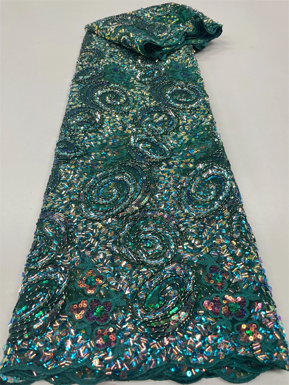 African Nigerian Material Lace Flower Fabric For Wedding With sequin Groom Embroidery French Lace Fabrics QF0801 sequins jacquard lace fabric,lace trim fabric